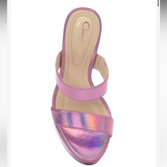 NWB Jessica Simpson Sempira Platform Heel Pink Iridescent - Picture 12 of 13